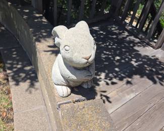 Concrete Bunny Garden Statue