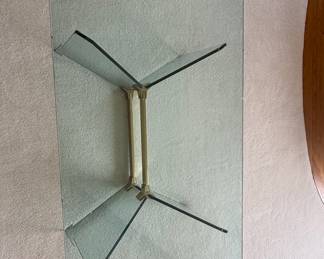 Mid-Century Modern Brass and Glass Coffee Table