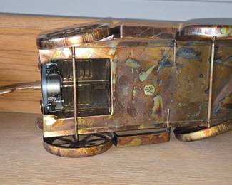 Vintage Metal Biplane and Automobile Models