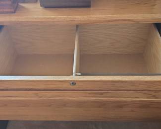 Oak Two-Drawer Lateral File Cabinet