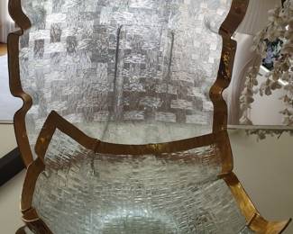 Murano Glass and Brass Chandelier by Mazzega, 1970s
