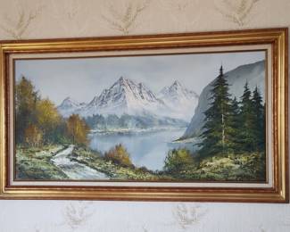 Mountain Lake Landscape Painting