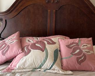 Traditional Dark Wood Four-Poster Bed Frame