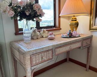 Brass Urn-Shaped Table Lamp with Pleated Shade