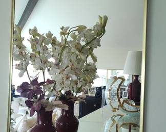 Large Gold-Tone Framed Wall Mirror