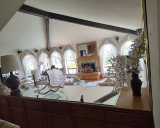 Large Decorative Sunburst Mirror