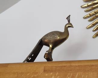 Vintage Brass Peacock Figurine