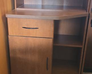 Mid-Century Modern Corner Desk with Hutch