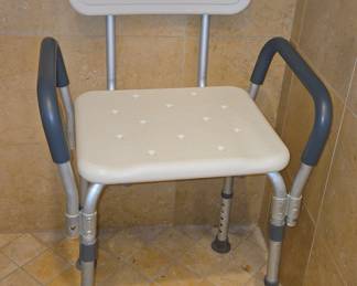 Medline Knockdown Bath Bench with Back and Arms