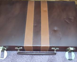 Vintage Two-Tone Vinyl Briefcase