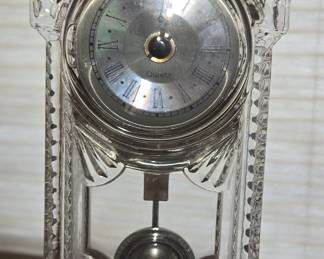 Godinger Crystal Legends Mantel Clock with Pendulum