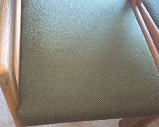 Mid-Century Modern Oak Frame Upholstered Chairs (Set of 2) by Athayen Associates