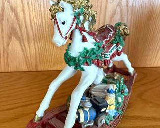Heritage House "I'll Be Home For Christmas" Collector Edition Rocking Horse Figurine