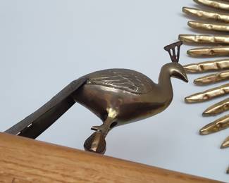Vintage Brass Peacock Figurine