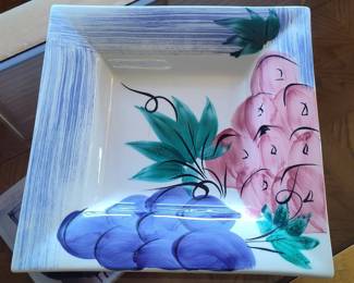 Antica Fornace "Grape Cluster" Ceramic Serving Platter