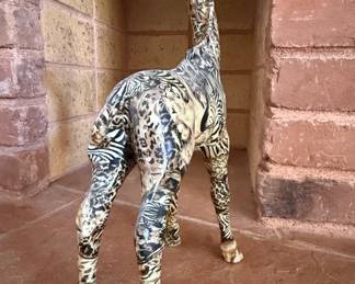 La Vie "Collage Safari" Giraffe Sculpture