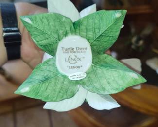 Lenox "Turtle Dove" and "Tufted Titmouse" Fine Porcelain Figurines
