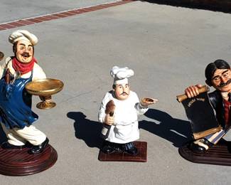 Chef statues ---also added Tracey Flickinger chef statues