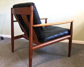 Grete Jalk teak lounge chair, vintage, stripped for next stage of restoration