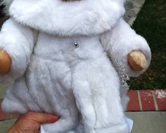Collectible bear with real feather wings