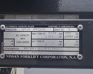 Nissan 35 Forklift