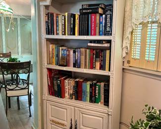 French Provincial Bookcase & Vintage Books