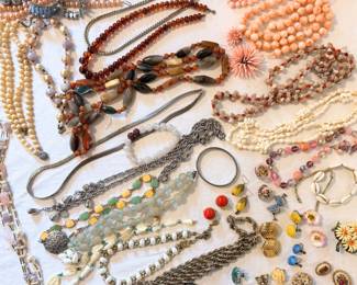Large Assortment Vintage Costume Jewelry
