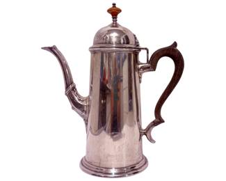 Sterling Silver George II Reproduction Coffee Pot 
