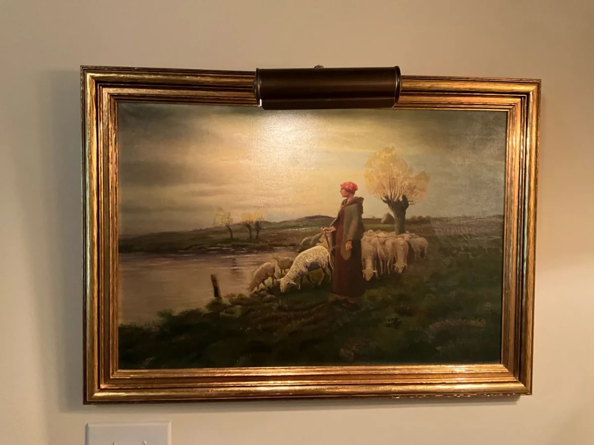 A Shepherdess with Her Flock