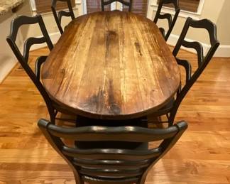 Rustic Pedestalbased Table Chairs
