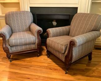 Calico Corners Plaid Armchairs