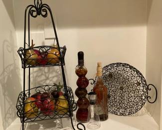 Metal Fruit Displays Oil Jars