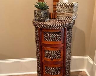 Four Drawer Rattan Chest Decor
