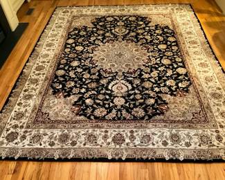 Persian Style Black Cream Rug