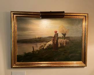 A Shepherdess with Her Flock