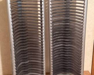 PAIR OF VINTAGE ATLANTIC 30 SLOT CD TOWERS