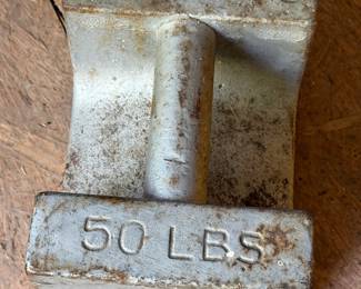 FAIRBANKS 50 LB CAST IRON CALIBRATION WEIGHT