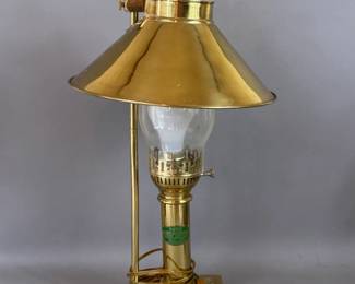 PARIS ISTANBUL ORIENT EXPRESS BRASS TABLE LAMP