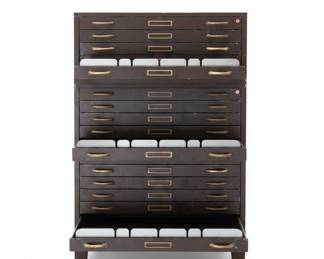 Vintage Stacor 15 Drawer, 3 Section File Cabinet