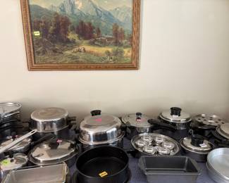A Large Collection of Townecraft Waterless Cookware, Plus a Variety of Baking Pans