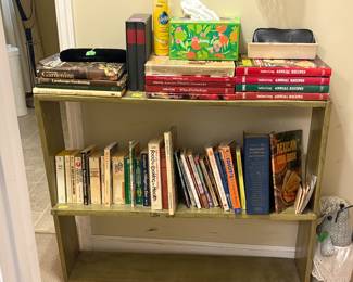 Small Green Bookcase, with a Small Selection of Books we Have Available for Sale