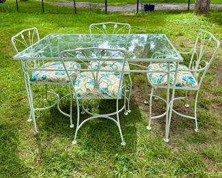 Vintage Wrought Iron Table & Chairs
