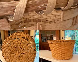 Lg 20” Antique 100 plus year Old Cotton Picking Basket