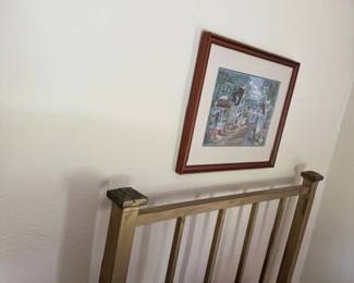 Antique Brass Twin Bed. Brass Headbord and Footboard