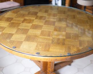 Round Kitchen Table w/ 4 Chairs (+Glass Top). $750 for all. 