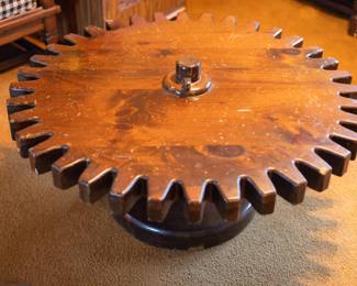 Colonial Pine Wood Wagon Wheel Coffee Table - $100
