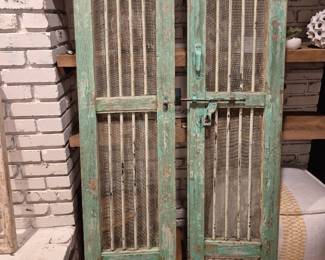 antique green shutters