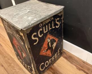 ANTIQUE METAL COFFEE CONTAINER