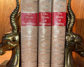 Brass bookends and some great reads!