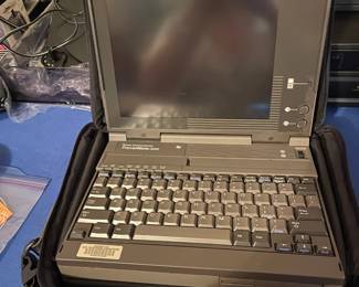 Texas Instruments travel computer with case and cords
